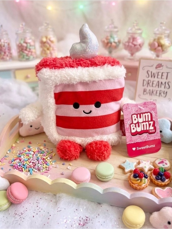 BumBumz by Russ Other - 🍰 Conway the 4.5 inch Sweet BumBumz Slice of Red, Pink and White Cake Plush 🍰
